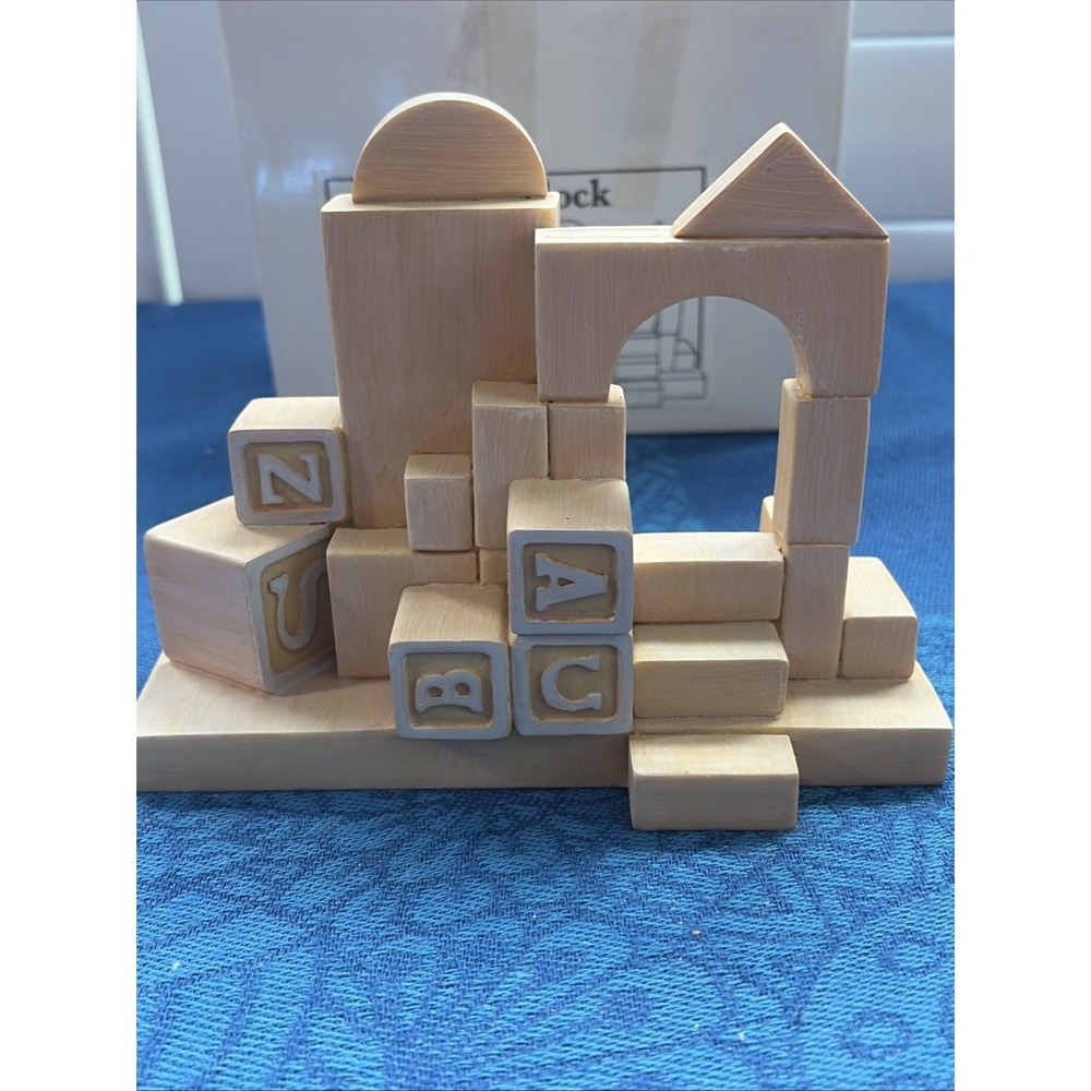 1990 Goebel Olszewski Miniatures ABC Building Block Castle Display 968-D W/ Box - Picture 2 of 6